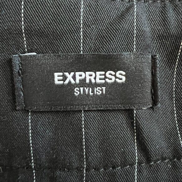 Express NEW Stylist Super High-Rise Pinstripe Ankle Pants Size 8 - Picture 12 of 15